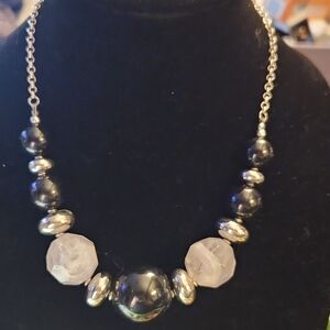 Paparazzi Black and Silver Beaded Necklace